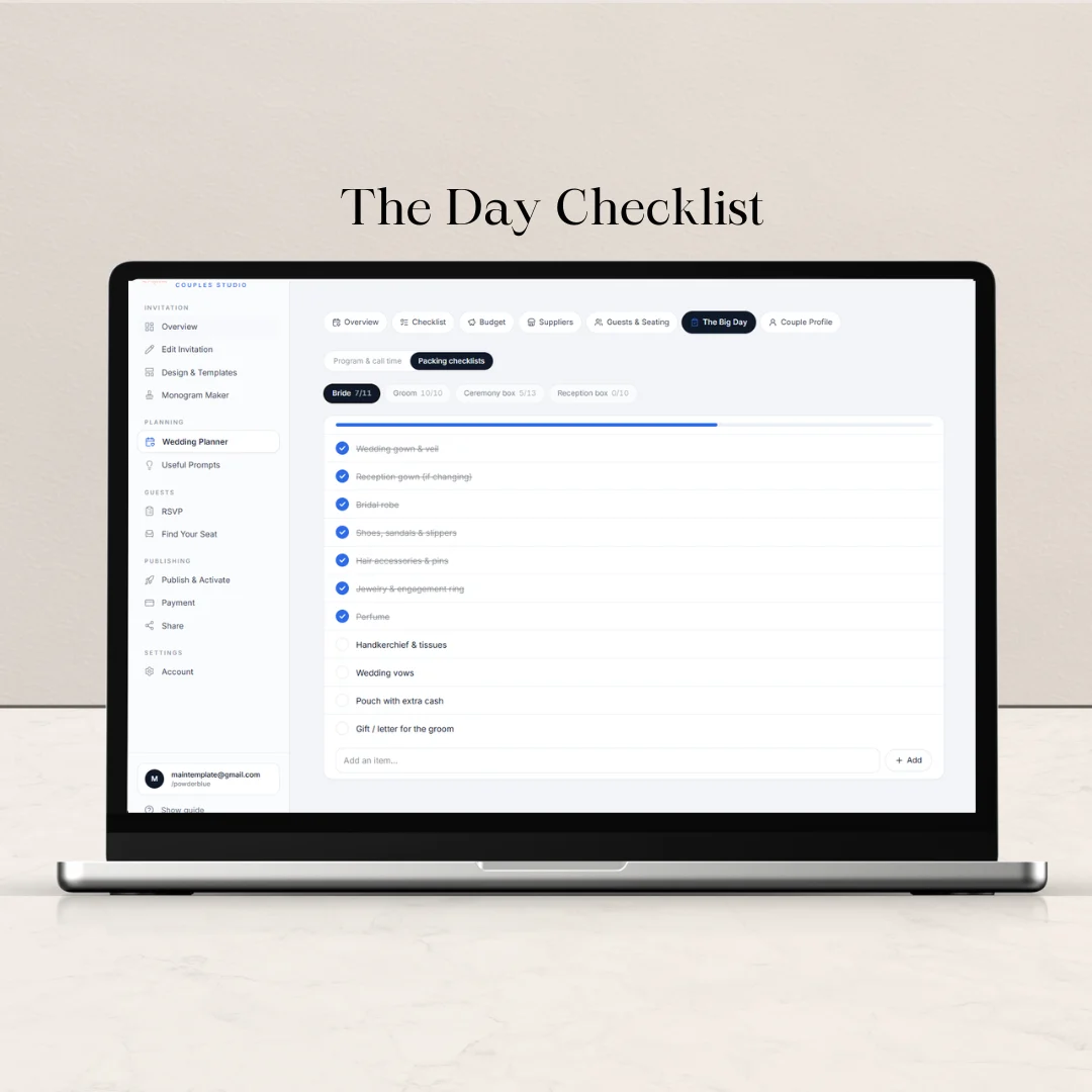 Built-in Wedding Planner — photo 6
